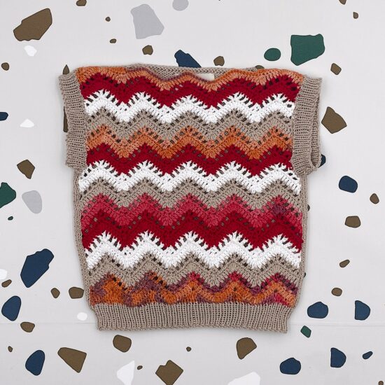 Crochet top ZIGZAG handmade of Van Beren Organic Cotton Yarn VAN BEREN