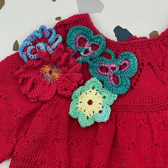 Knit dress VRONI handmade of organic cotton yarn in Austria VAN BEREN