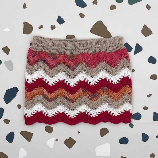 Crochet skirt ZIGZAG handmade of Van Beren Organic Cotton Yarn VAN BEREN