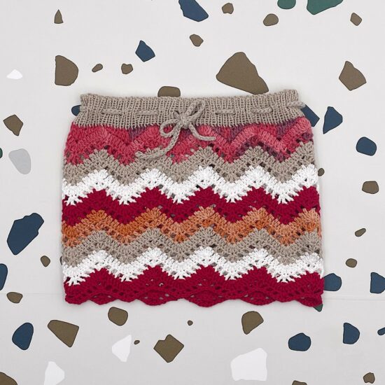 Crochet skirt ZIGZAG handmade of Van Beren Organic Cotton Yarn VAN BEREN