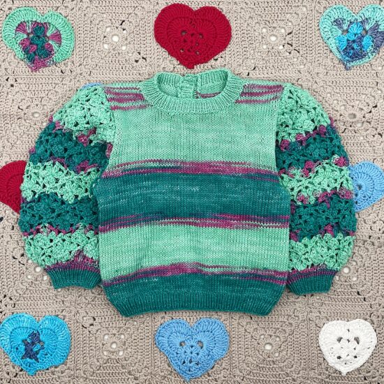 Sweater CINDY handmade in Austria of organic cotton yarn VAN BEREN