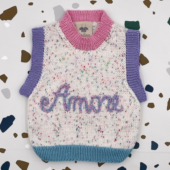 AMORE personalized baby sweater vest VAN BEREN