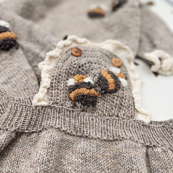 BUMBLEBEE romper in virgin merino wool VAN BEREN